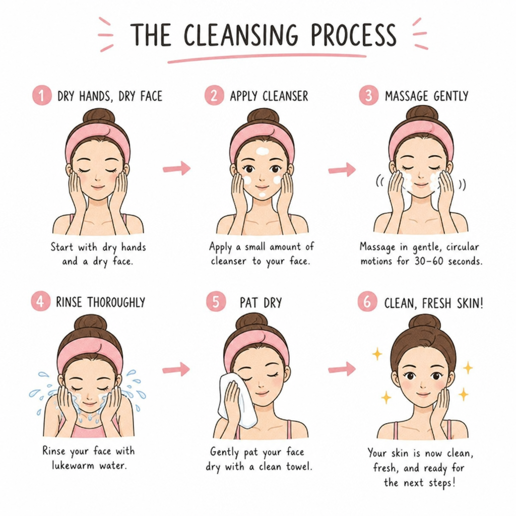 Illustration of the cleansing process
